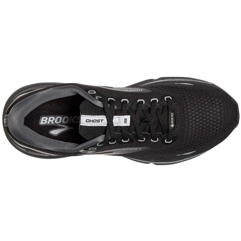 Brooks Women's Ghost 15 GTX Running Shoes Black/Blackened Pearl/Alloy-4